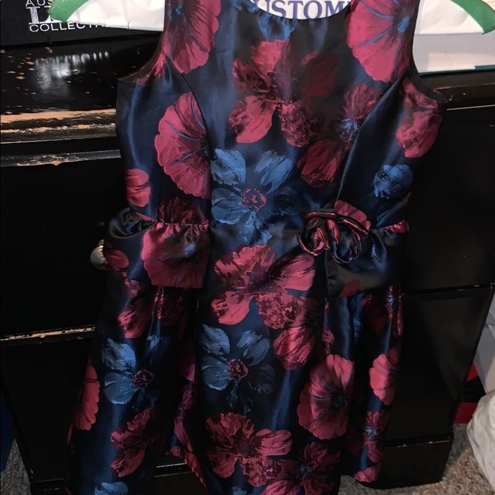 👗🌸🎊Little Angels Satin Floral Print Dress